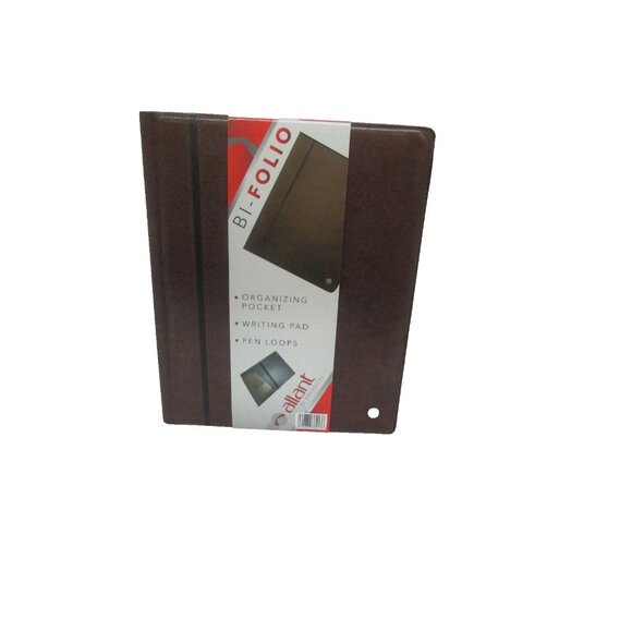 Allant Bi-Folio Brown Leather Organizer With Writing Pad & Pen Loops - Picture 1 of 3